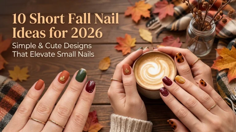 10 simple and cute short fall nail ideas for 2026 on natural small nails