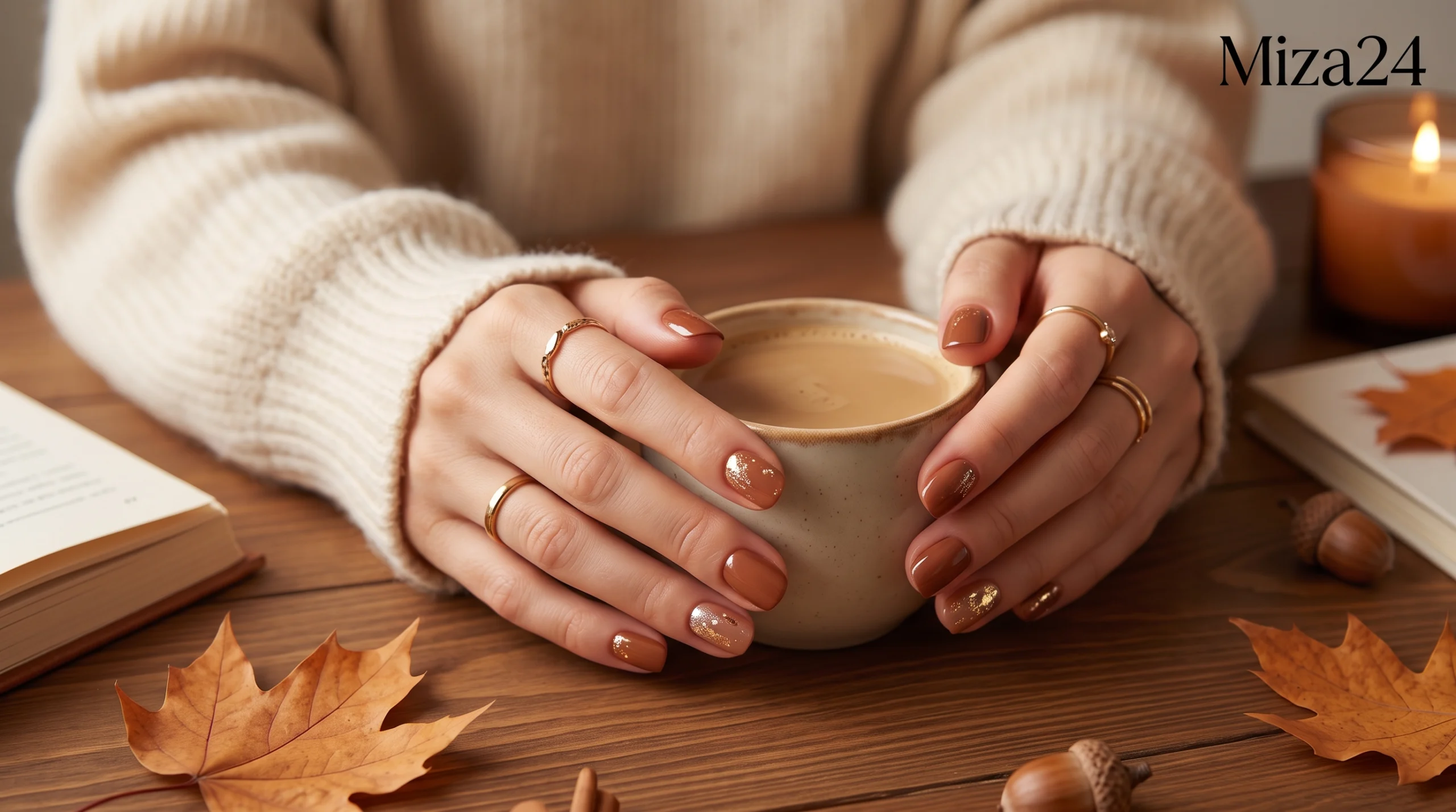 12 classy short November nails for 2026 featuring cinnamon chrome, tortoiseshell French tips, and cozy Thanksgiving manicure ideas